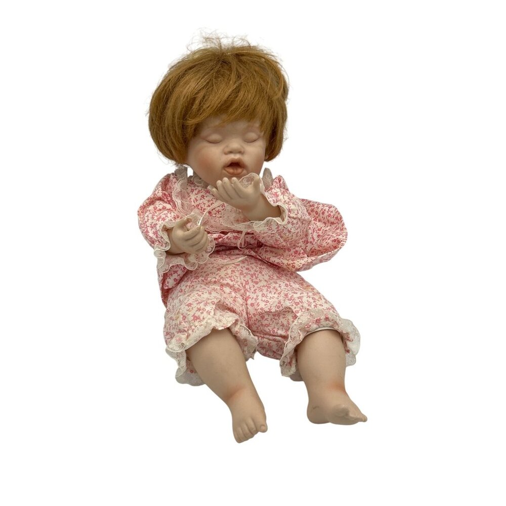 Fayzah Spanos Baby Doll Megan With Red Hair & Pink Floral Outfit